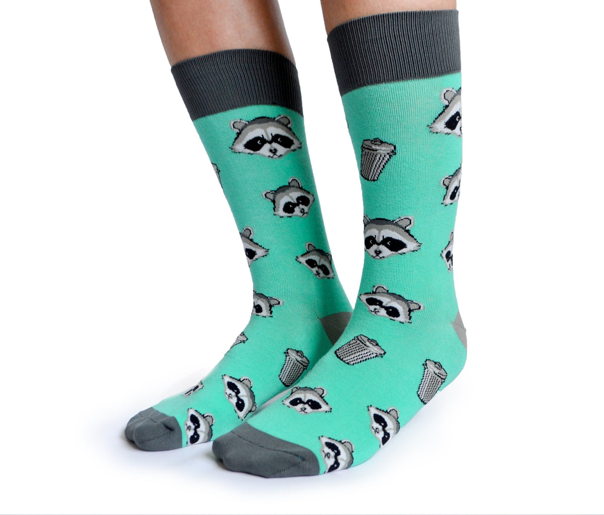 Raccoon Bandit Mens Novelty Crew Socks The Sock Factory