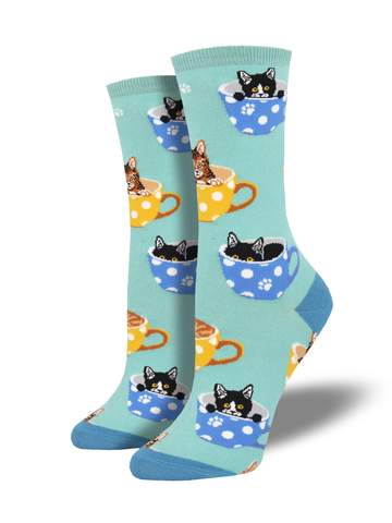 Ladies Cat-Feinated Sock