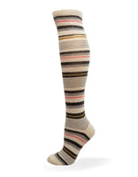 Ladies Angora Stripe Knee High Sock