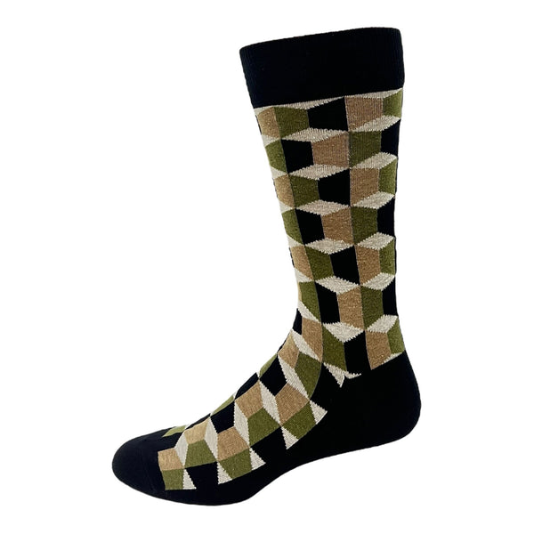 Mens Cotton Hexagon Sock