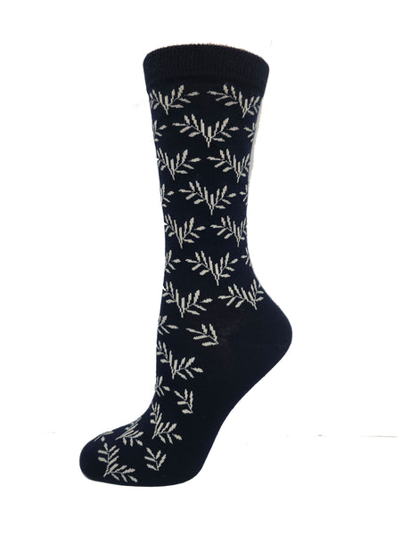 Womens Bamboo Leaves Sock