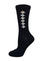 Womens Bamboo Retro Argyle Sock