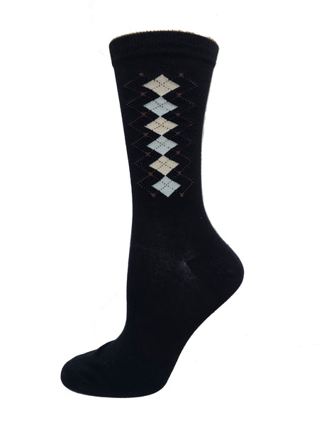 Womens Bamboo Retro Argyle Sock