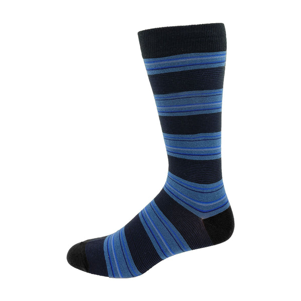 Mens Cotton Blue Stripe Sock