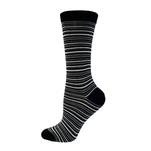 Ladies Bamboo Dark Stripe Sock