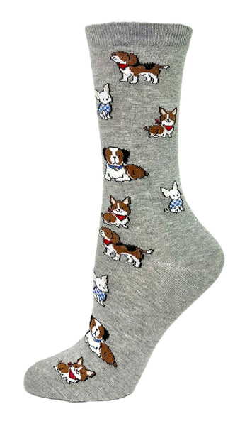 Ladies Cotton Dog Breeds Sock