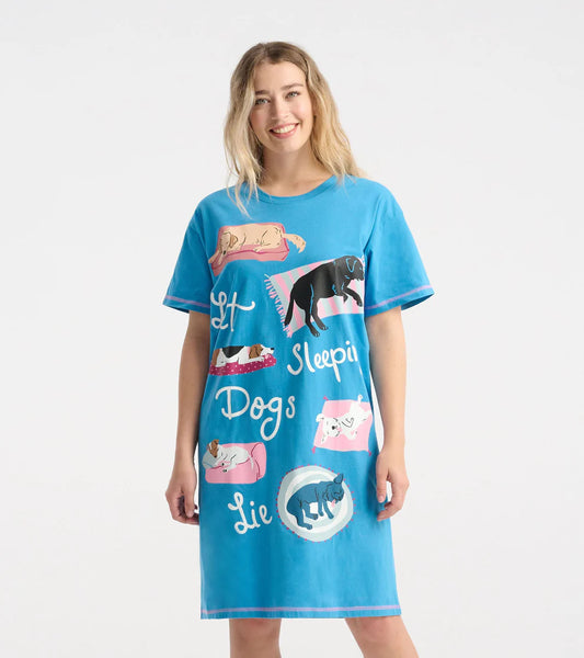 Ladies Let Sleeping Dogs Lie Nightshirt