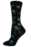 Ladies Cotton Leaf Sketch Sock