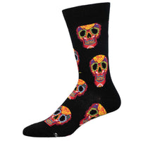 Mens Dia De Los Muertos Skull Sock