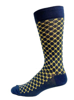 Mens Cotton Mini Check Sock