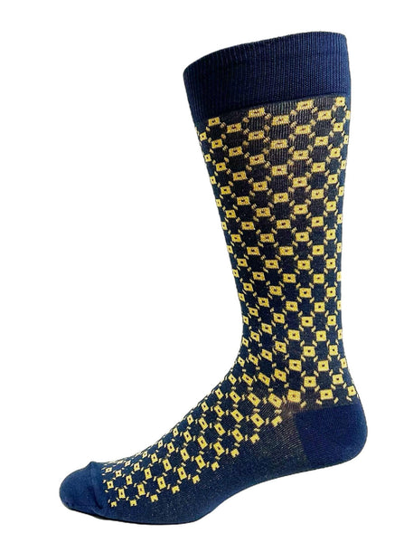 Mens Cotton Mini Check Sock