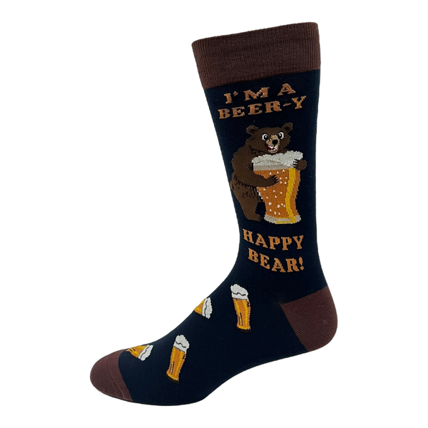 Mens Cotton Beer Bear Sock