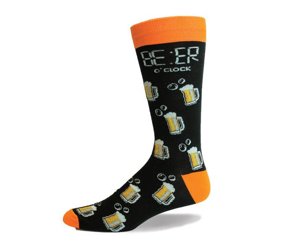 Mens Cotton Beer O'Clock Sock