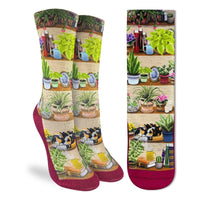 Ladies Bookshelf of Plants Sock