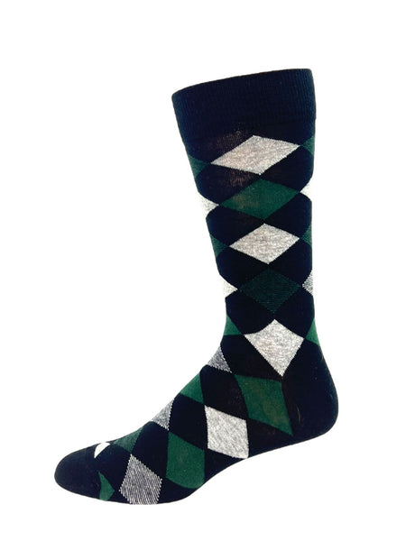 Mens Cotton Check Plaid Sock