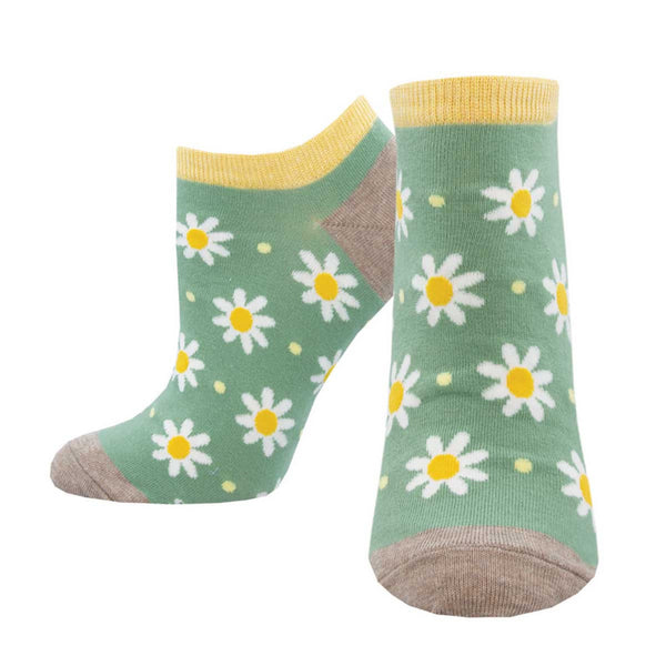 Ladies Dots and Daisies Shortie Sock