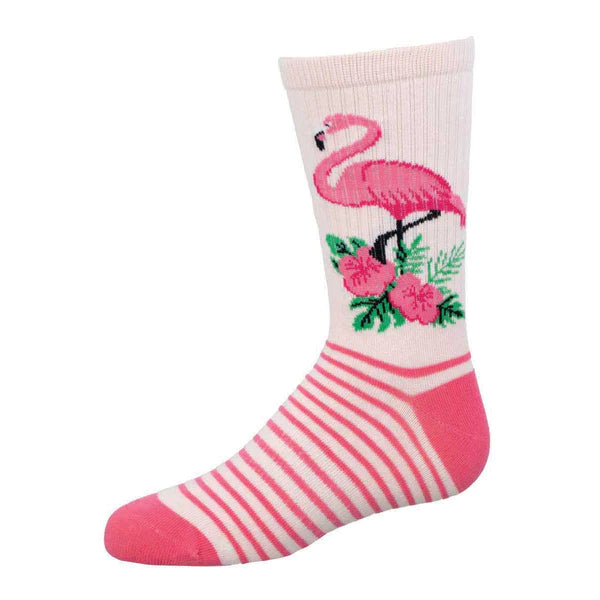 Kids Flamingo Floral Athletic Sock
