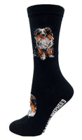 Ladies Cotton Australian Shepherd Sock