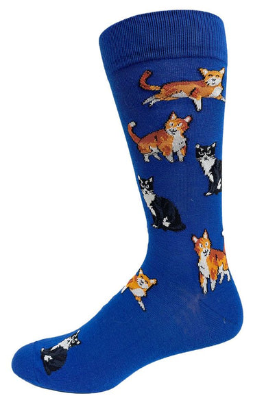 Mens Cotton Cat Sock