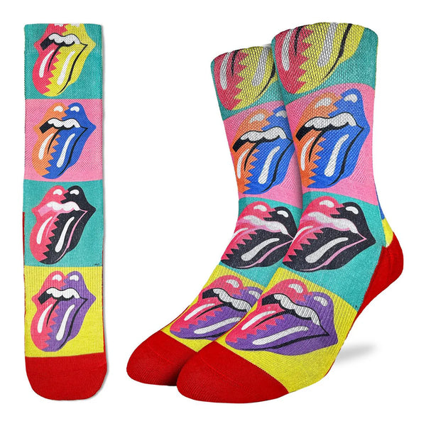 Mens Rolling Stones Pop Art Hot Lips Sock