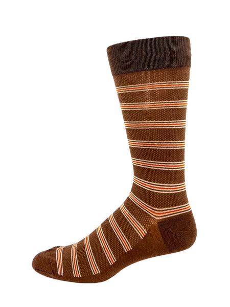 Mens Bamboo Stripe Block Sock