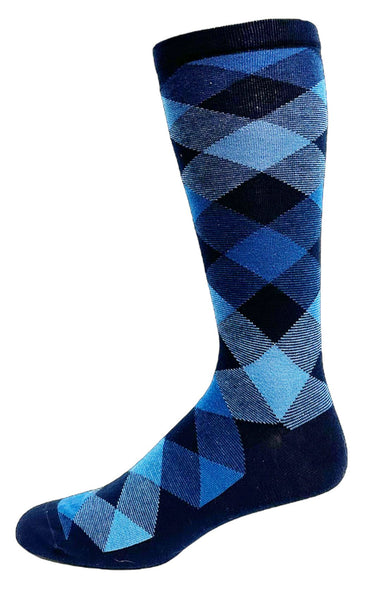 Mens Wellness Cotton Plaid Sock