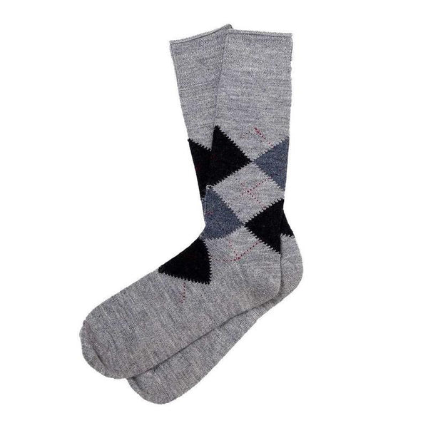Unisex Alpaca Argyle Grey Sock