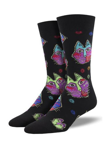 Mens Cat Heads Sock