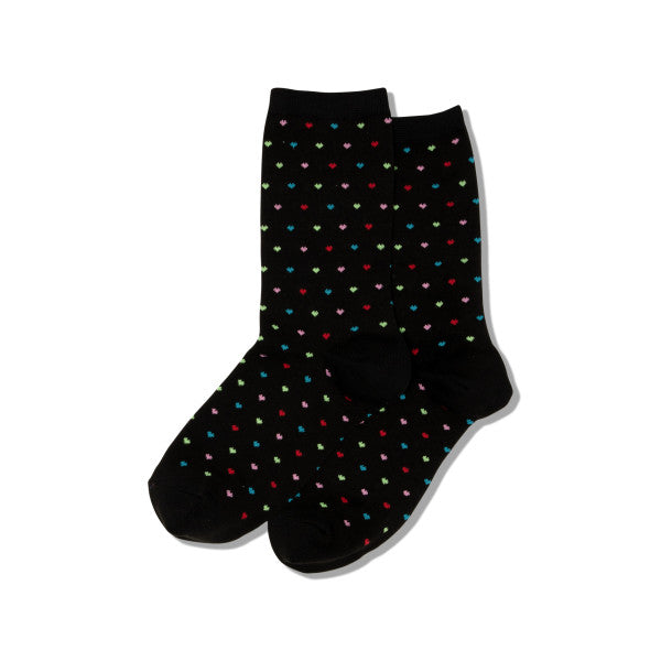Ladies Pindot Heart Sock