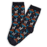 Unisex Polygon Alpaca Dark Grey Sock