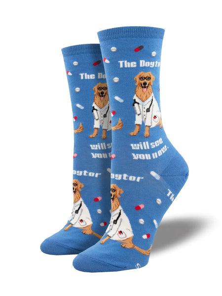 Ladies The Dogtor Is In Sock