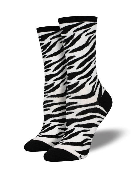 Ladies Zebra Print Sock