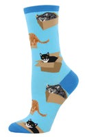 Ladies Cat In A Box Sock