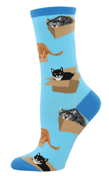 Ladies Cat In A Box Sock