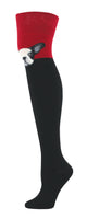 Ladies Burgundy French-Knee Over The Knee Sock