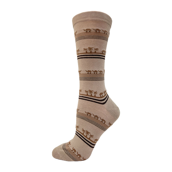 Ladies Bamboo Desert Theme Sock