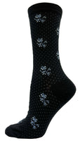 Ladies Cotton Flower with Dots Sock