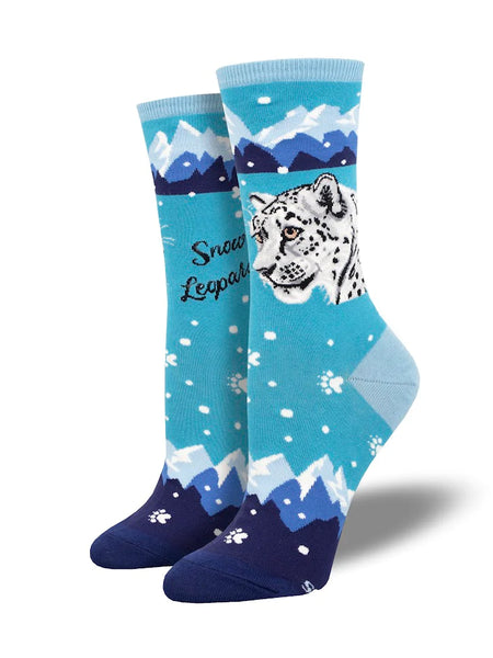 Ladies Endangered Species Snow Leopard Sock
