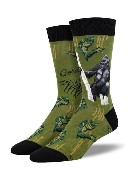 Mens Endangered Species Gorilla Socks