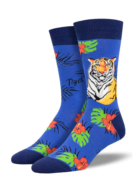 Mens Endangered Species Tiger Sock